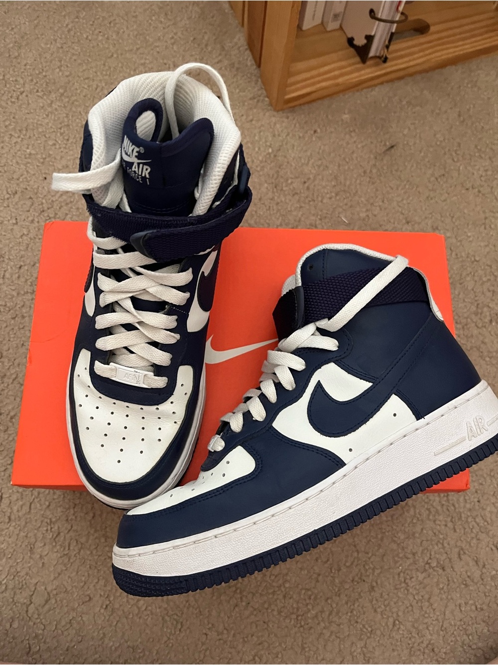 Nike High-Top Sneakers - Navy & White